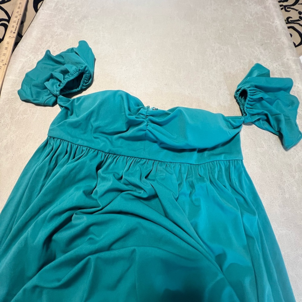 #7668. NEW! Dress Alisa Women's Turquoise Maxi/Formal Dress. Size XXL - Picture 8 of 8